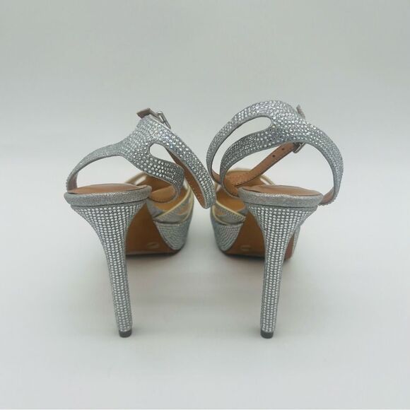 JESSICA SIMPSON | Oluina Rhinestone Platform Pump | Silver/Clear | Size 5.5 - Picture 7 of 10